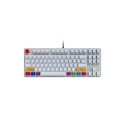 HXSJ L600 87 Keys Wired Mechanical Keyboard Type-C Cable White (Red Switches)