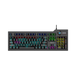 AULA F2063 Wired Mechanical Multi-Functional RGB Gaming Keyboard