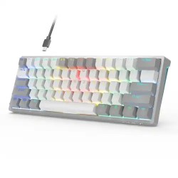 AULA F3261 Type-C Hot Swappable RGB Mechanical Gaming Keyboard (White)