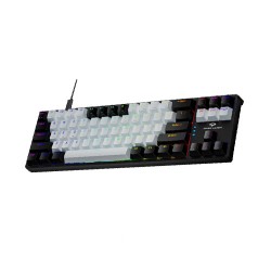 Dark Alien K710 Hot Swappable Detachable Wired Keyboard Black White