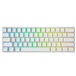 Leaven K620 Wired Hot-swappable Gaming Mechanical Keyboard White (Blue Switch)