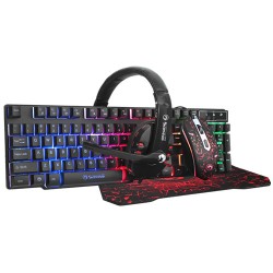 Marvo Scorpion CM370 Black USB Wired Gaming Keyboard, Mouse, Mouse Pad & Headphone Combo