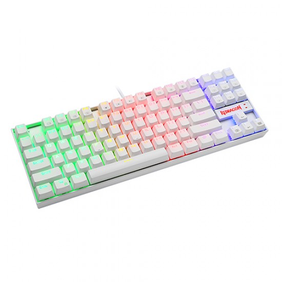 Redragon K552 Kumara RGB (Huano Blue Switch) Wired White Mechanical Gaming Keyboard