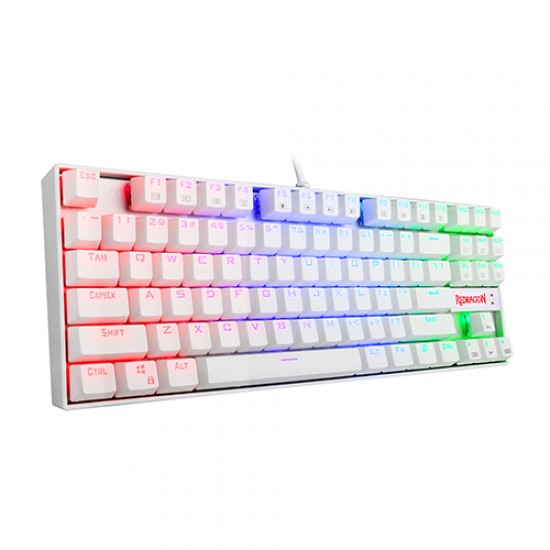 Redragon K552 Kumara RGB (Huano Blue Switch) Wired White Mechanical Gaming Keyboard