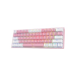 Redragon K617 FIZZ RGB (Red Switch) Pink-White gaming Keyboard
