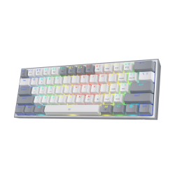 Redragon K617 FIZZ RGB (Red Switch) Gray-White gaming Keyboard