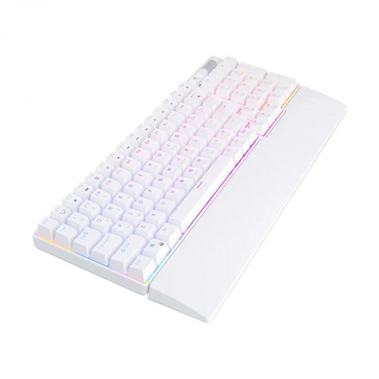 Royal Kludge RK96 Tri Mode RGB Hot Swap White Mechanical Gaming Keyboard (Red Switch)