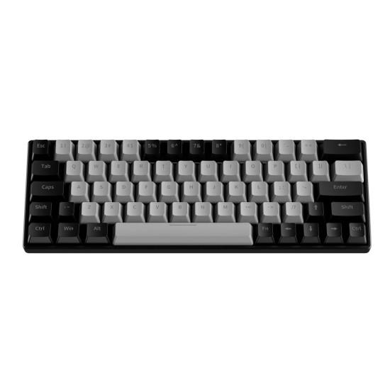 Zifriend ZA646 64 Keys 60% Mechanical Keyboard Hot-swappable Grey and Black (Red Switches)