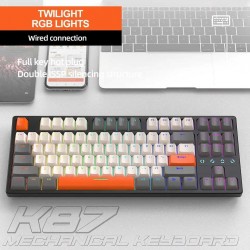 Ziyoulang FreeWolf K87 Backlit Wired Gaming Mechanical Keyboard