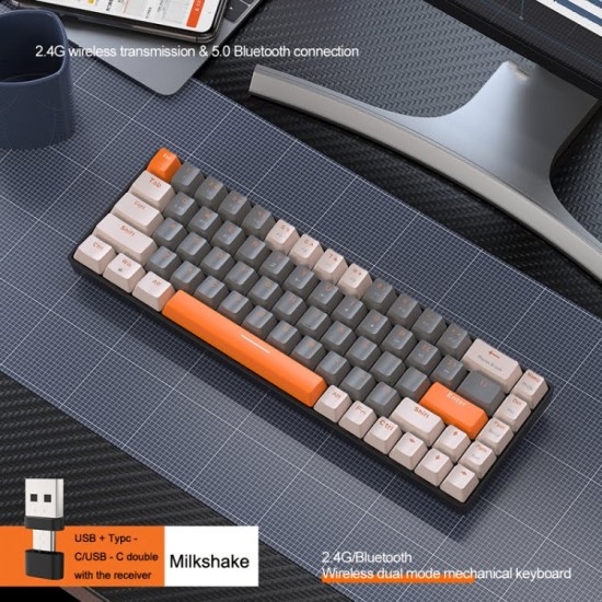 Ziyoulang FreeWolf K68 Wireless Dual-mode Mechanical Keyboard