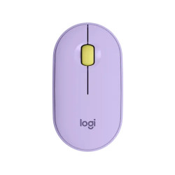 Logitech M350 Pebble Bluetooth and Wireless Mouse (Lavender Lemonade)