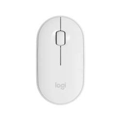 Logitech M350 Pebble Bluetooth and Wireless Mouse (White)