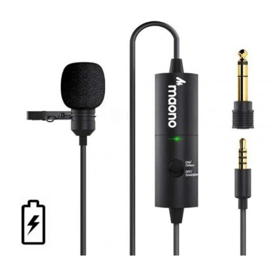 MAONO AU-100R RECHARGEABLE OMNIDIRECTIONAL LAPEL MICROPHONE